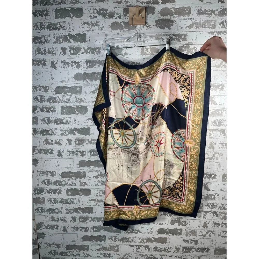 Club 7 echo | vintage square silk scarf vintage sailor coastal vibe